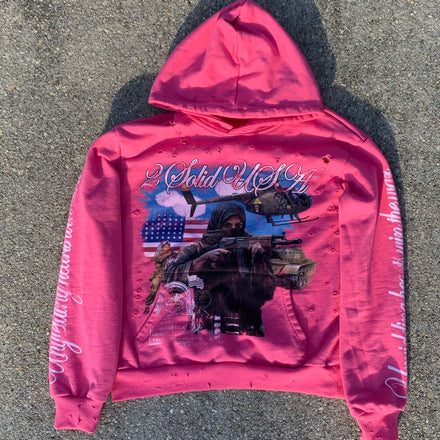 Pink Unyielding Hearts War Hoodie